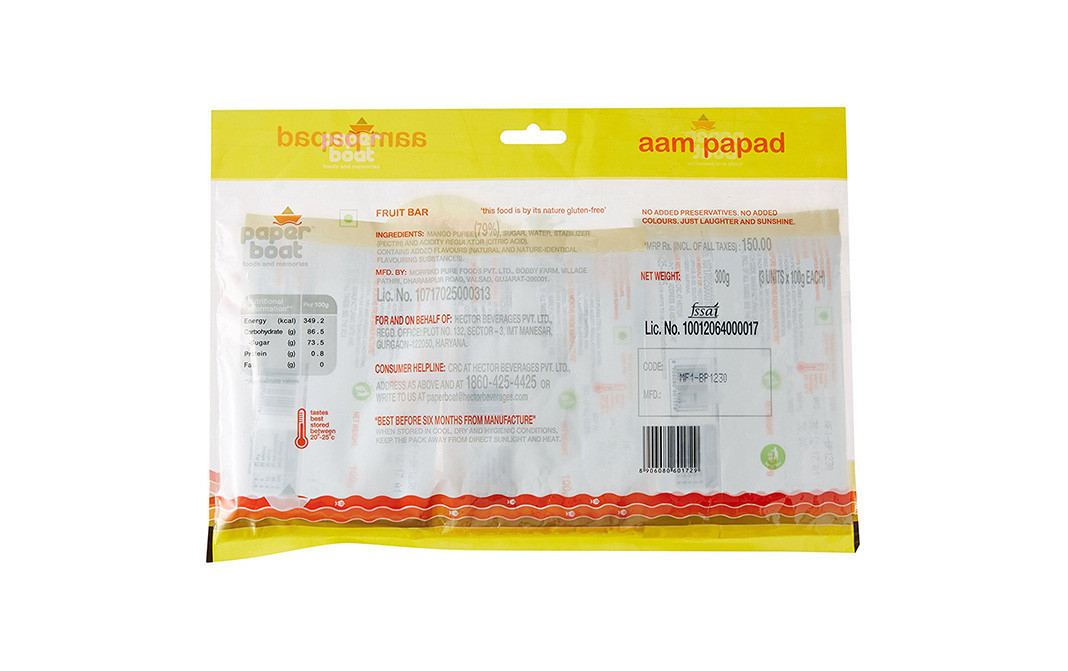 Paper Boat Aam Papad Family   Pack  100 grams